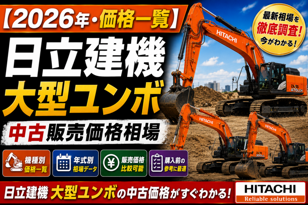 2026年 日立建機 大型ユンボ 販売価格